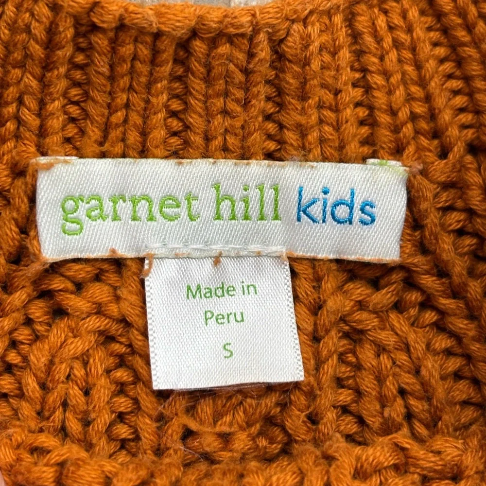 Garnet Hill Kids Goldenrod 100% Pima Cotton Sweater Sz S - Picture 5 of 9